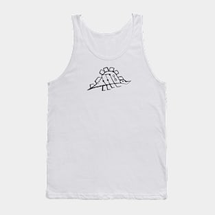 Armadillo Drawing - 3 (Black) Tank Top